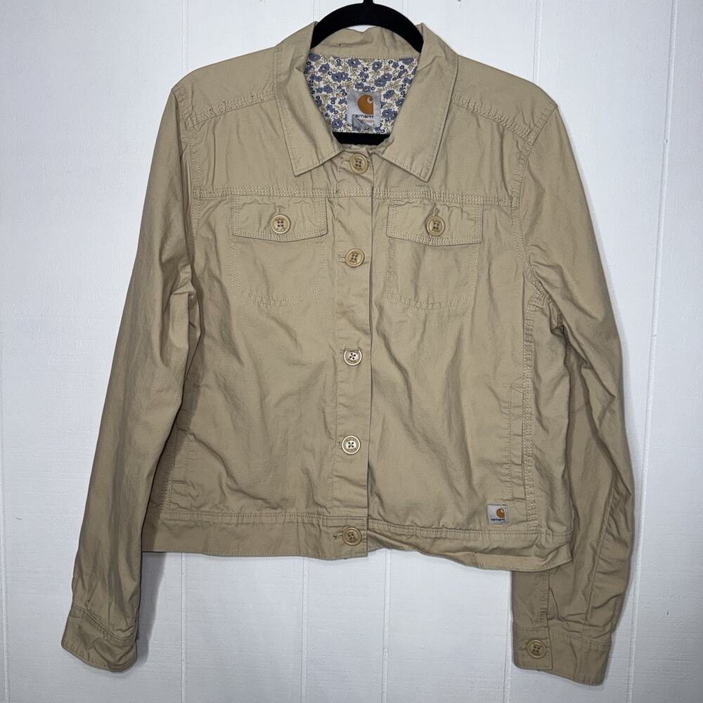 Carhartt Women’s Khaki Trail Jacket Semi Cropped Size XL 16/18